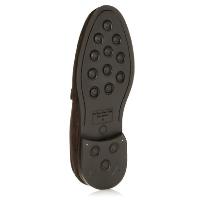 To Boot New York Spalding Dark Brown Suede Penny Loafer