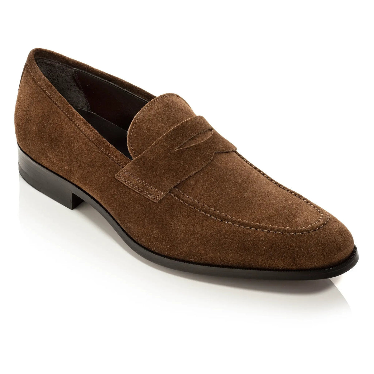 To Boot New York Tesoro Mid Brown Suede Slip-On Penny Loafer