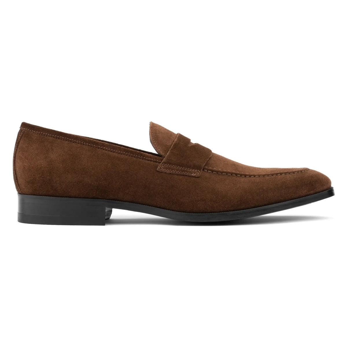 To Boot New York Tesoro Mid Brown Suede Slip-On Penny Loafer