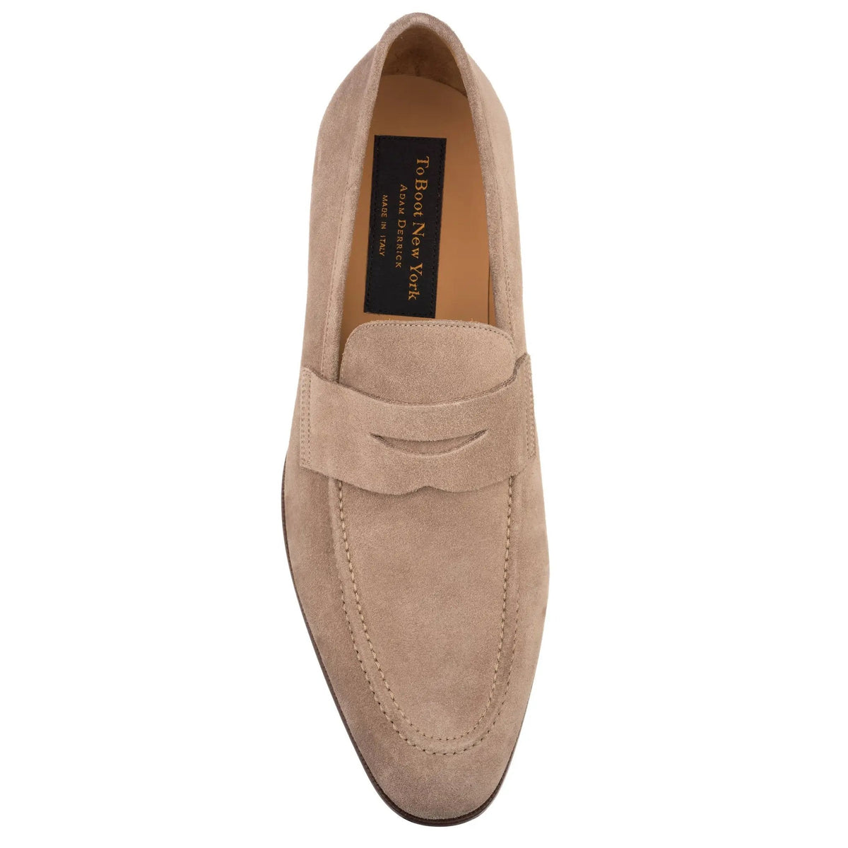 To Boot New York Tesoro Taupe Suede Slip-On Penny Loafer