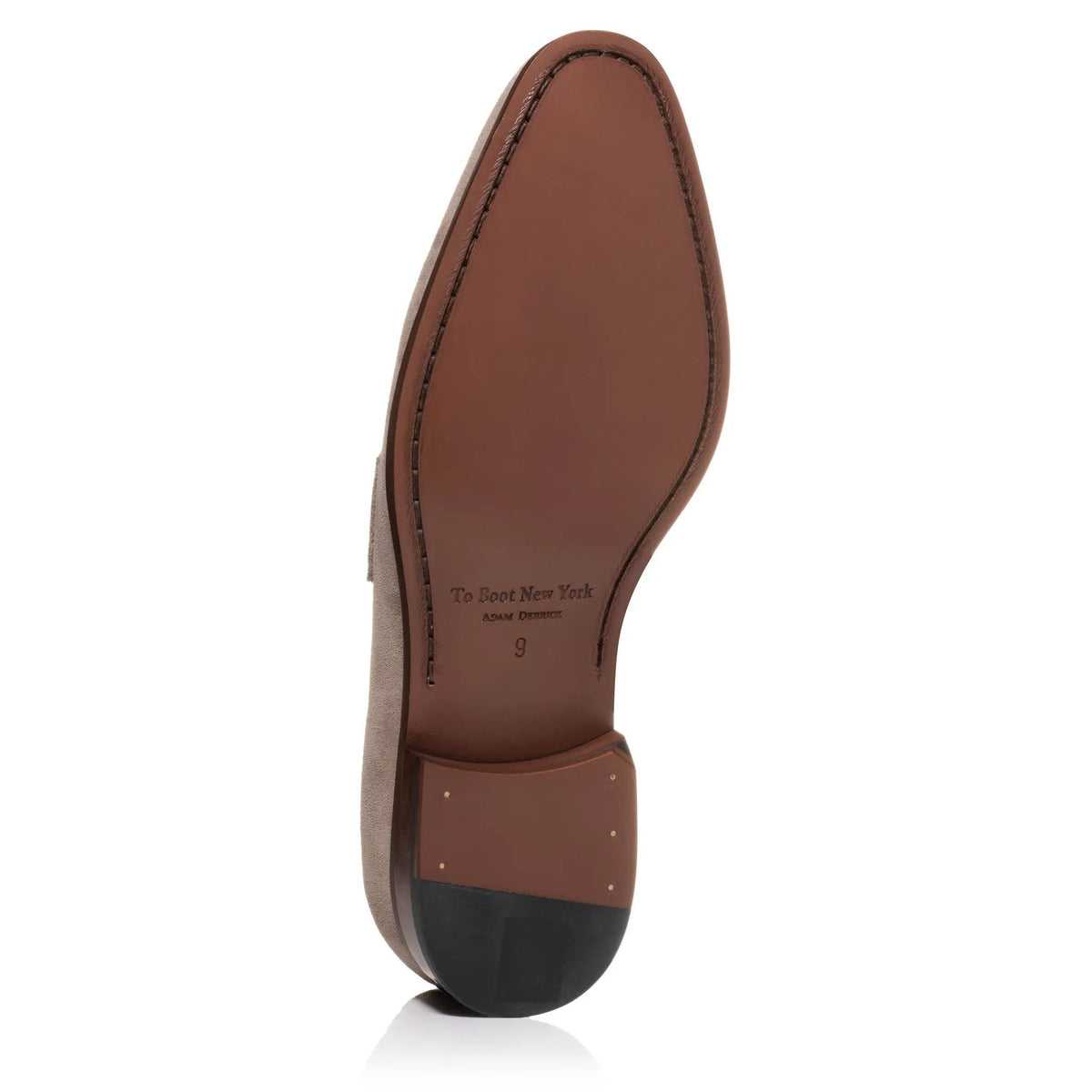 To Boot New York Tesoro Taupe Suede Slip-On Penny Loafer